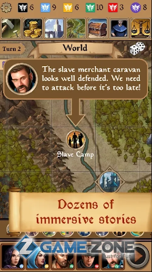 صورة من لعبة Silmaris - strategic boardgame and text adventures