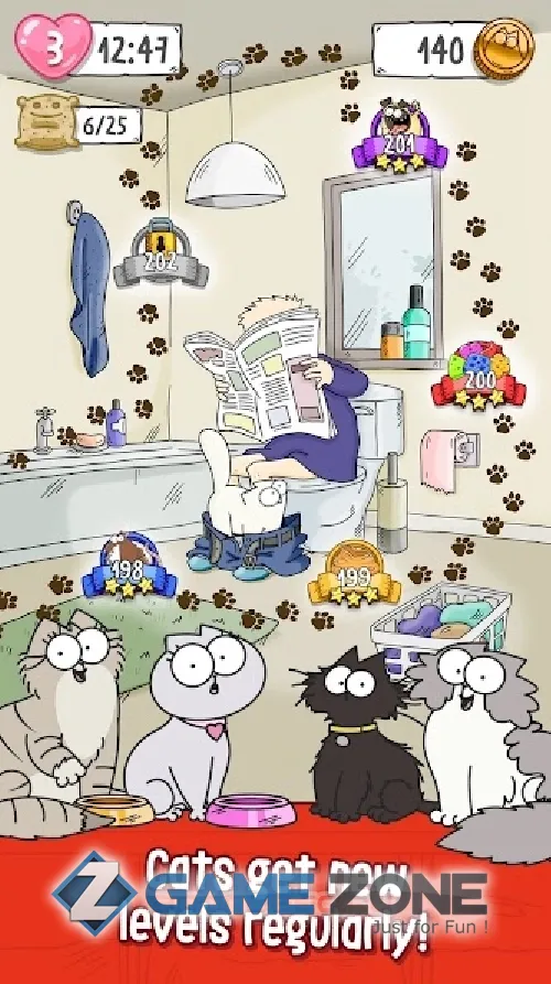 صورة من لعبة Simons Cat - Crunch Time [Много денег]