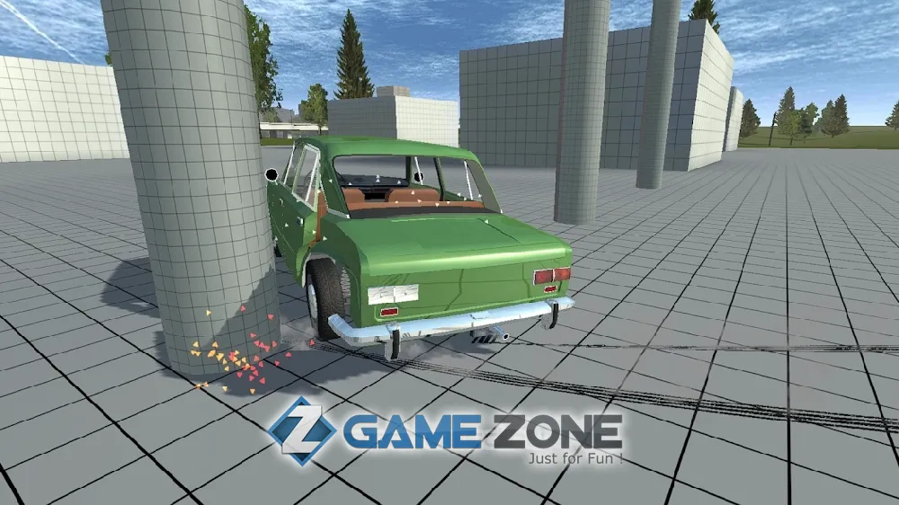 صورة من لعبة Simple Car Crash Physics Simulator Demo