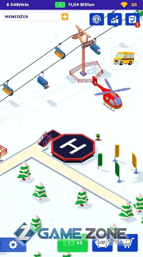 صورة من لعبة Ski Resort Idle Tycoon Idle Snow [Mod Money/Adfree]