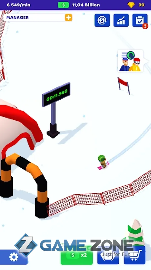 صورة من لعبة Ski Resort Idle Tycoon Idle Snow [Mod Money/Adfree]