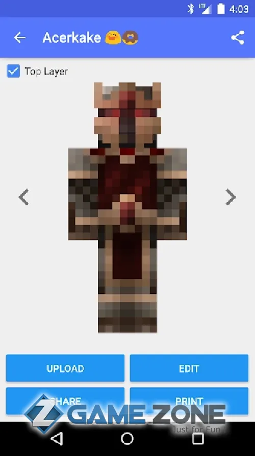 صورة من لعبة Skin Creator for Minecraft