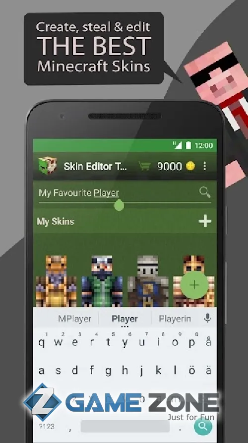 صورة من لعبة Skin Editor Tool for Minecraft [Много денег]