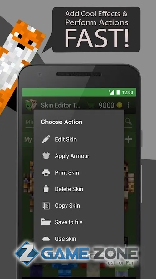 صورة من لعبة Skin Editor Tool for Minecraft [Много денег]