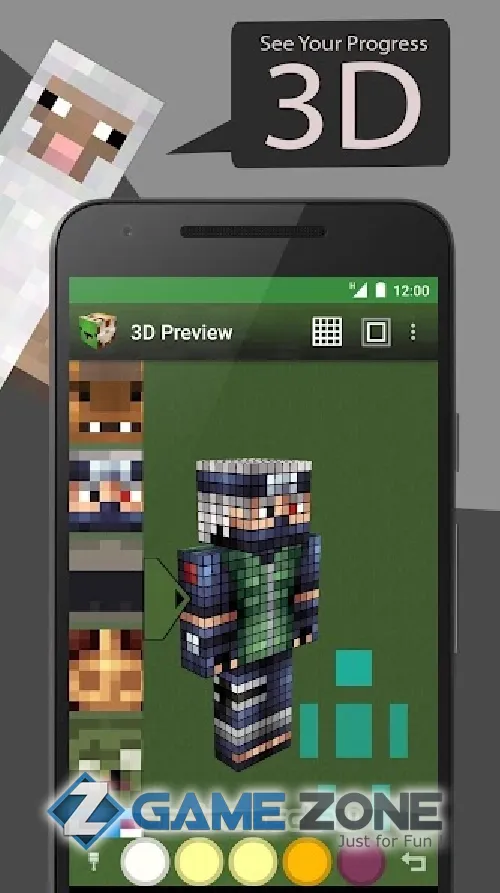 صورة من لعبة Skin Editor Tool for Minecraft [Много денег]