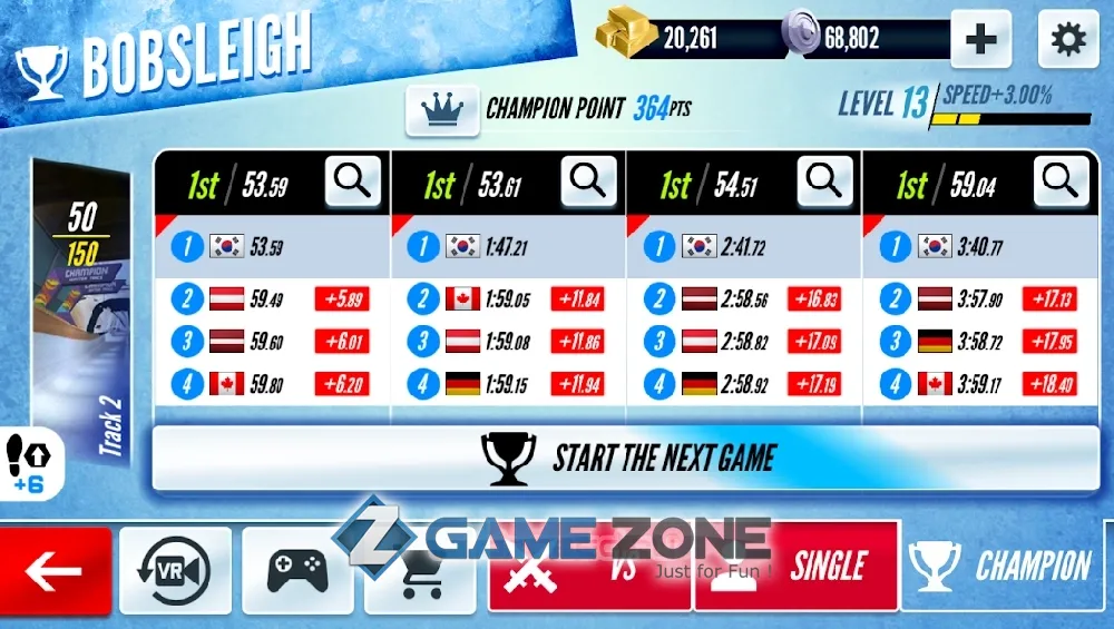 صورة من لعبة Sleigh Champion : Winter sports [Много денег]