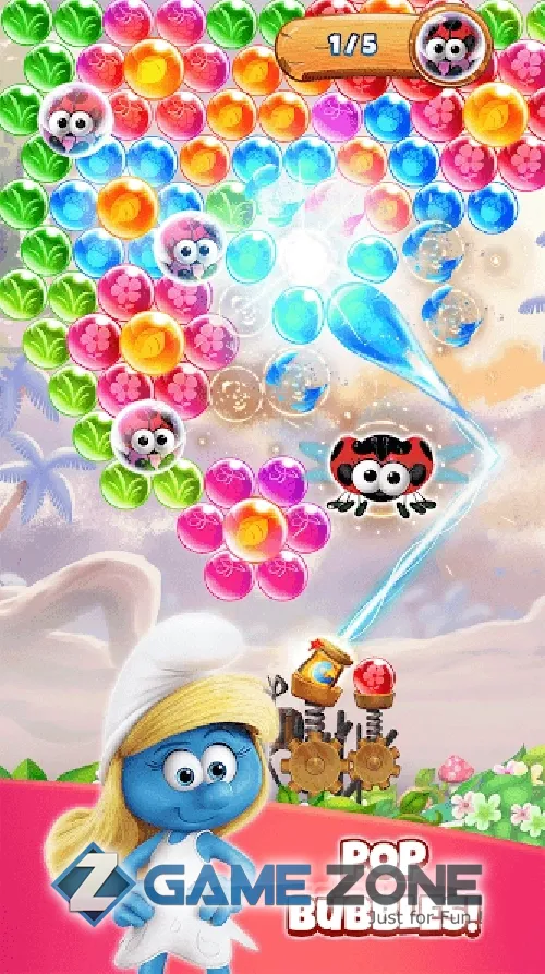 صورة من لعبة Smurfs Bubble Story [Много денег]