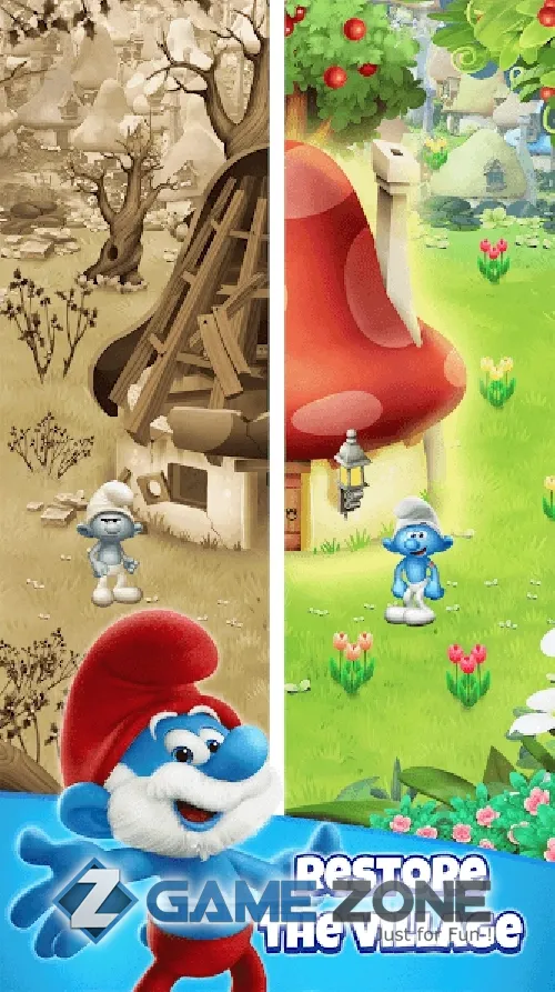 صورة من لعبة Smurfs Bubble Story [Много денег]