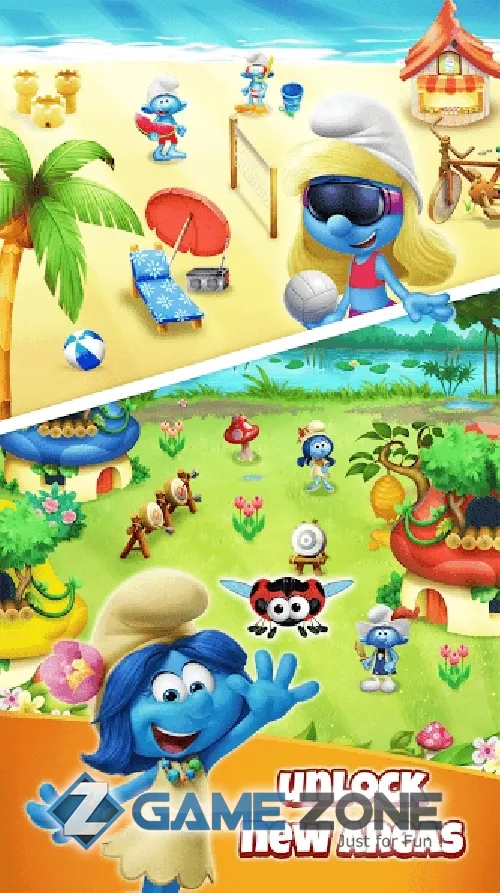 صورة من لعبة Smurfs Bubble Story [Много денег]