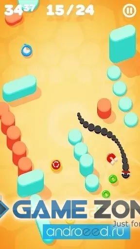 صورة من لعبة Snake on a String