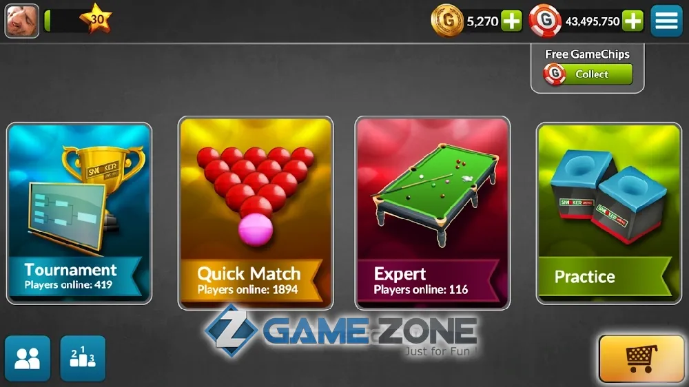 صورة من لعبة Snooker Live Pro