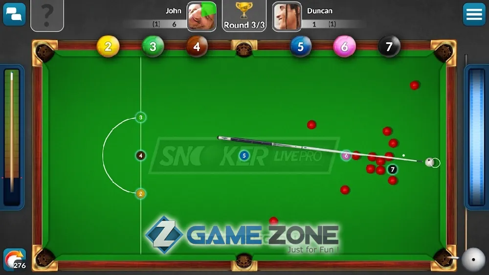 صورة من لعبة Snooker Live Pro