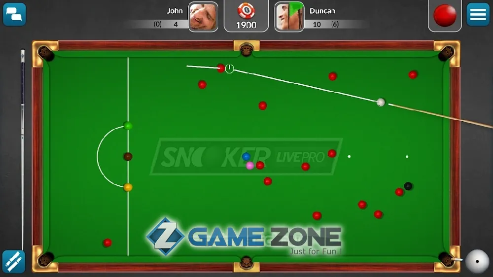 صورة من لعبة Snooker Live Pro