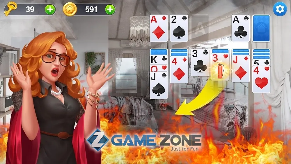 صورة من لعبة Solitaire Makeover Home Design Game [Mod Money]