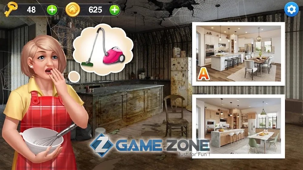 صورة من لعبة Solitaire Makeover Home Design Game [Mod Money]
