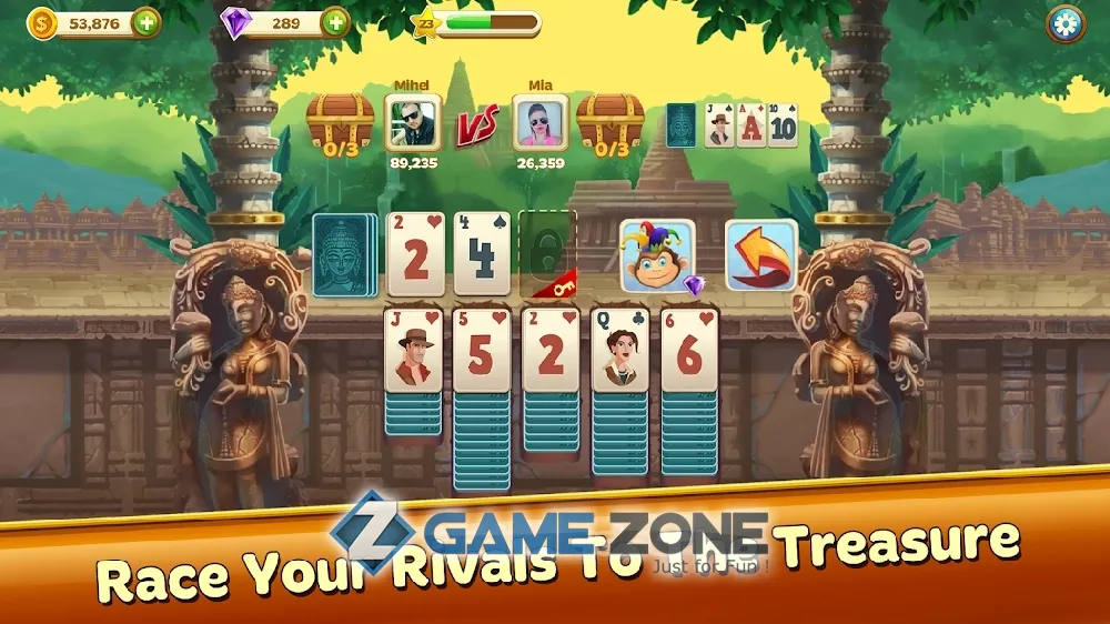 صورة من لعبة Solitaire Treasure Hunt