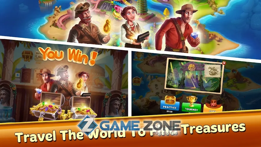 صورة من لعبة Solitaire Treasure Hunt