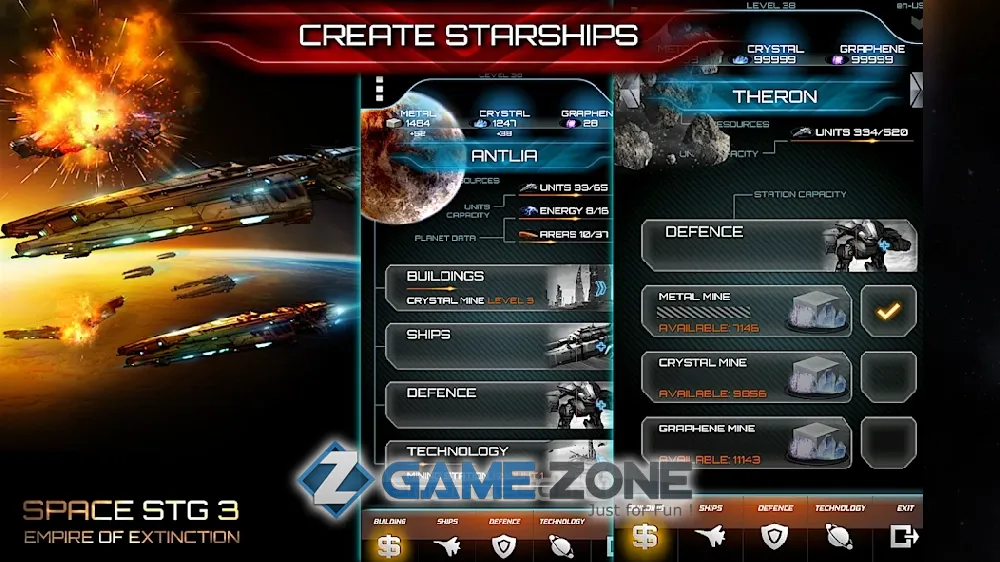 صورة من لعبة Space STG 3 - Galactic Strategy