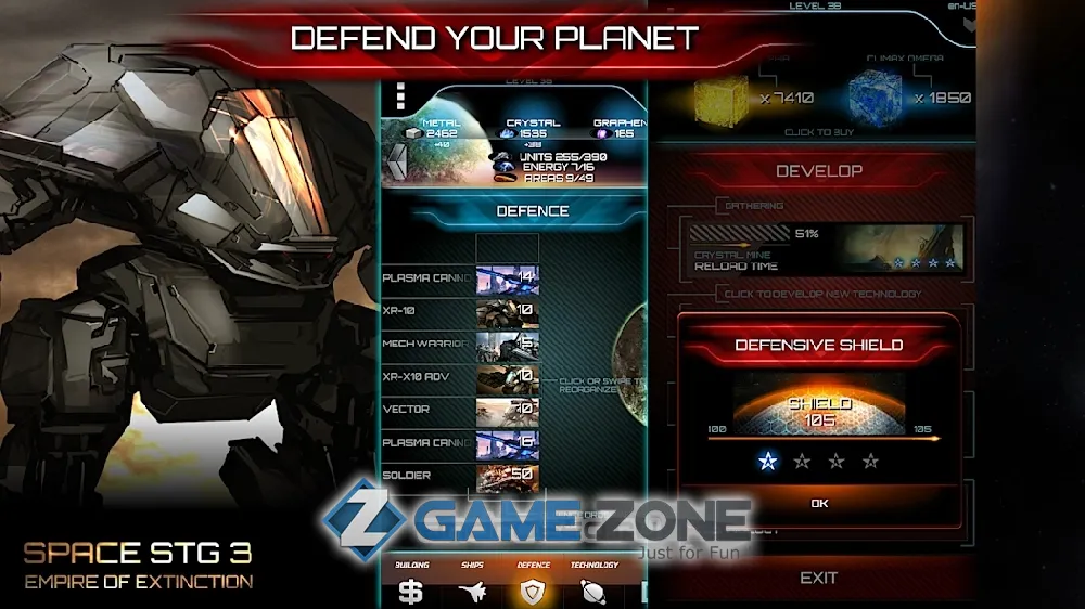 صورة من لعبة Space STG 3 - Galactic Strategy