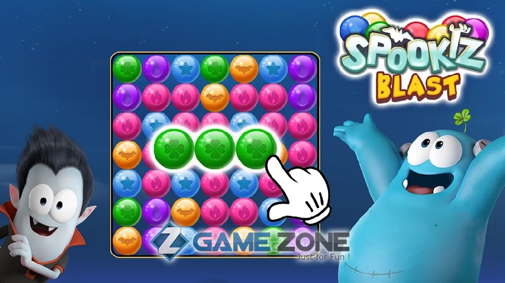 صورة من لعبة Spookiz Blast : Blast Puzzle Game