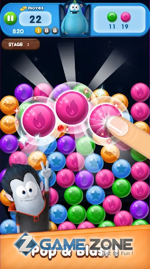 صورة من لعبة Spookiz Blast : Blast Puzzle Game