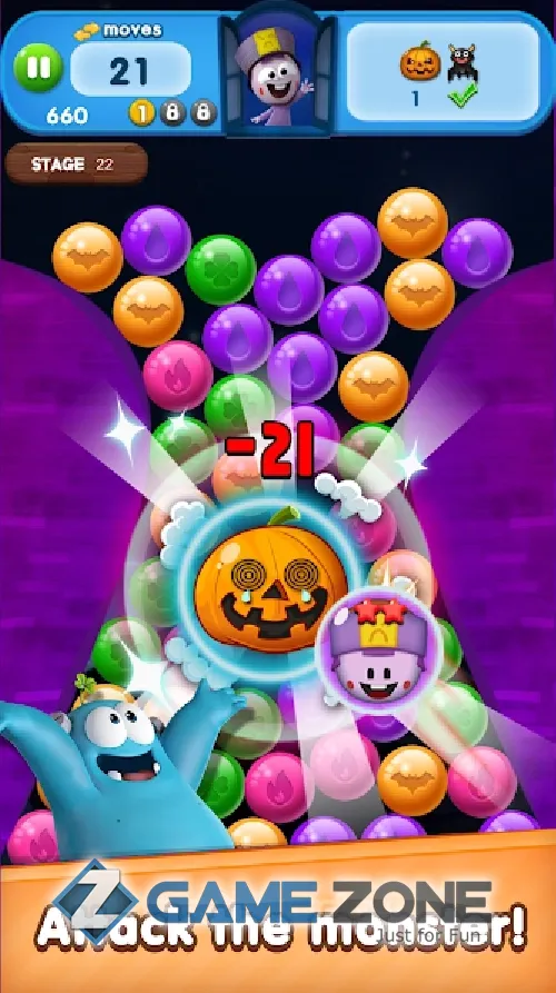 صورة من لعبة Spookiz Blast : Blast Puzzle Game