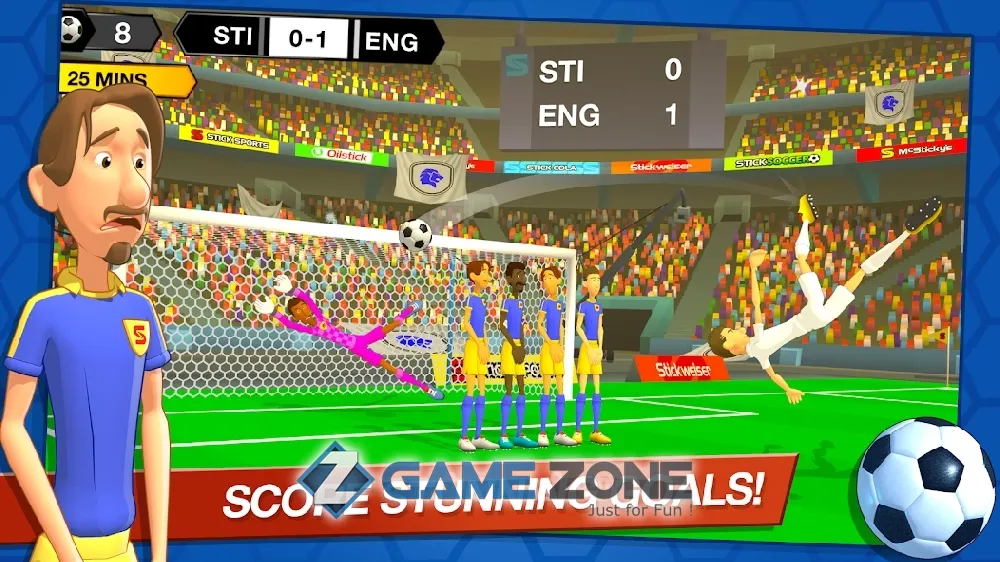 صورة من لعبة Stick Soccer 2 [Много денег]