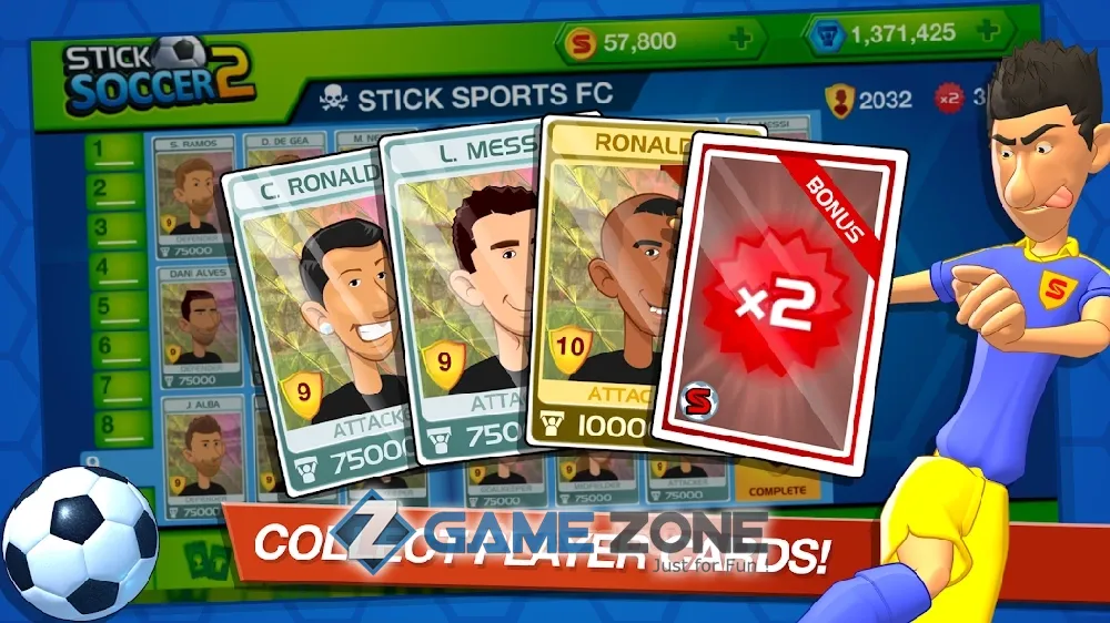 صورة من لعبة Stick Soccer 2 [Много денег]