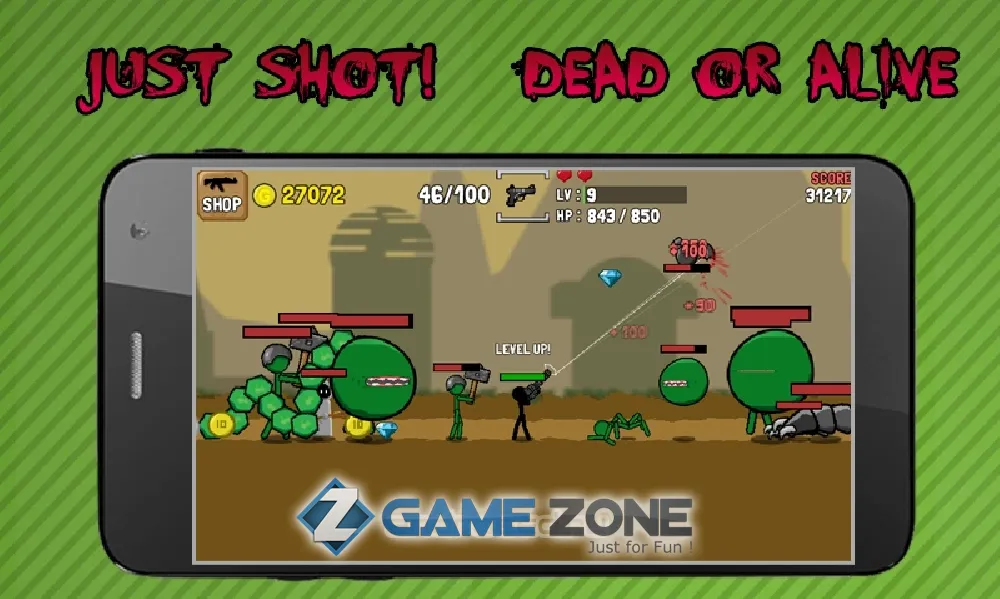 صورة من لعبة Stickman And Gun [Много денег]