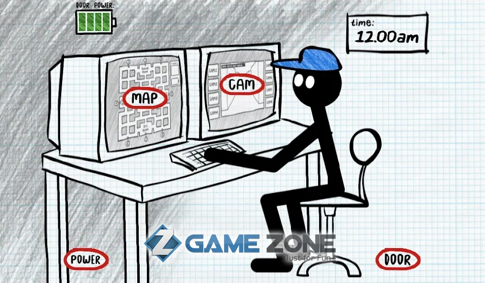 صورة من لعبة Stickman Five Nights Survival