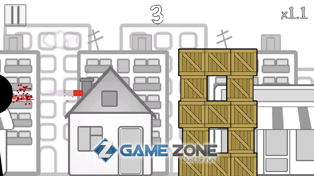 صورة من لعبة Stickman Insane Bullet