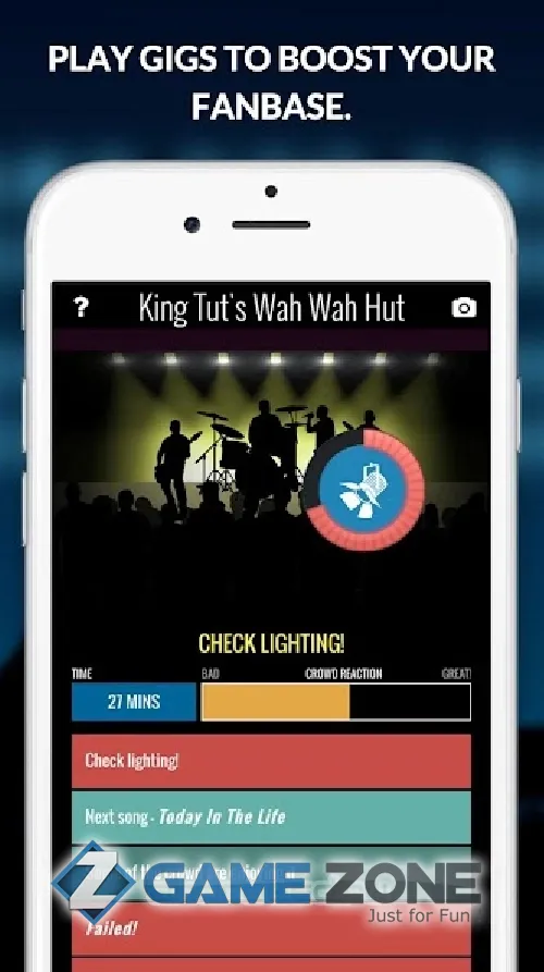 صورة من لعبة Superstar Band Manager