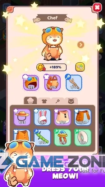 صورة من لعبة Sushi Cat Cafe: Idle Food Game [No Ads]