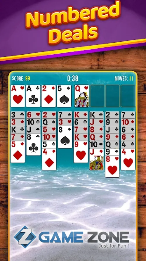 صورة من لعبة Freecell [Adfree]