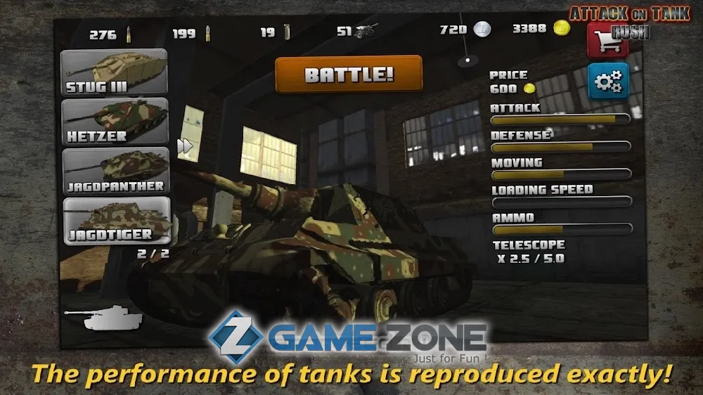 صورة من لعبة Attack on Tank: Rush - WW2