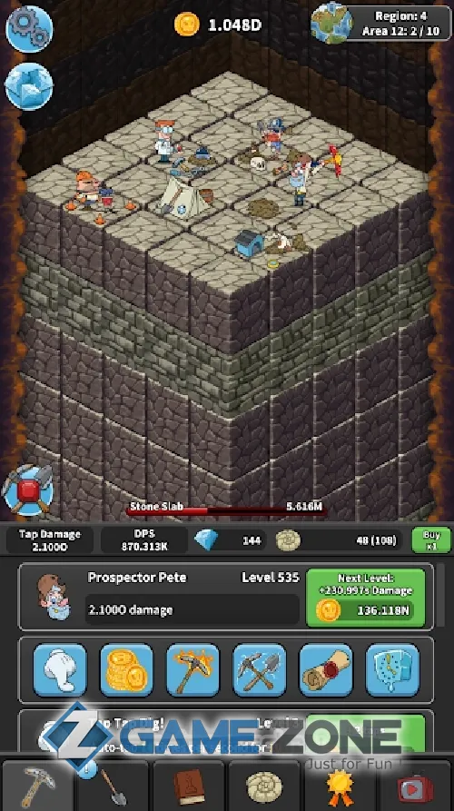 صورة من لعبة Tap Tap Dig - Idle Clicker Game [Много денег]