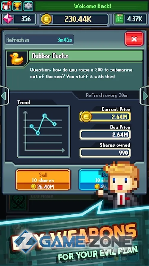 صورة من لعبة Tap Tap Evil Mastermind [Много денег]