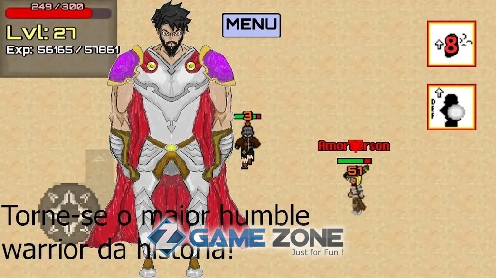 صورة من لعبة The Humble Warrior - Hunter