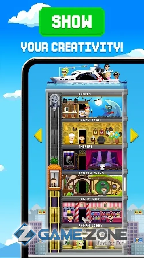 صورة من لعبة Tiny Tower