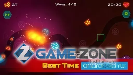 صورة من لعبة Tower Defense: Geometry War [Много денег]