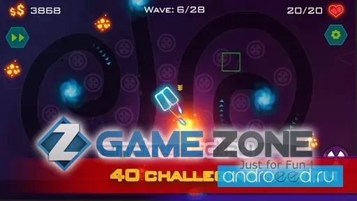 صورة من لعبة Tower Defense: Geometry War [Много денег]