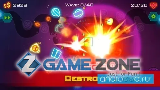 صورة من لعبة Tower Defense: Geometry War [Много денег]