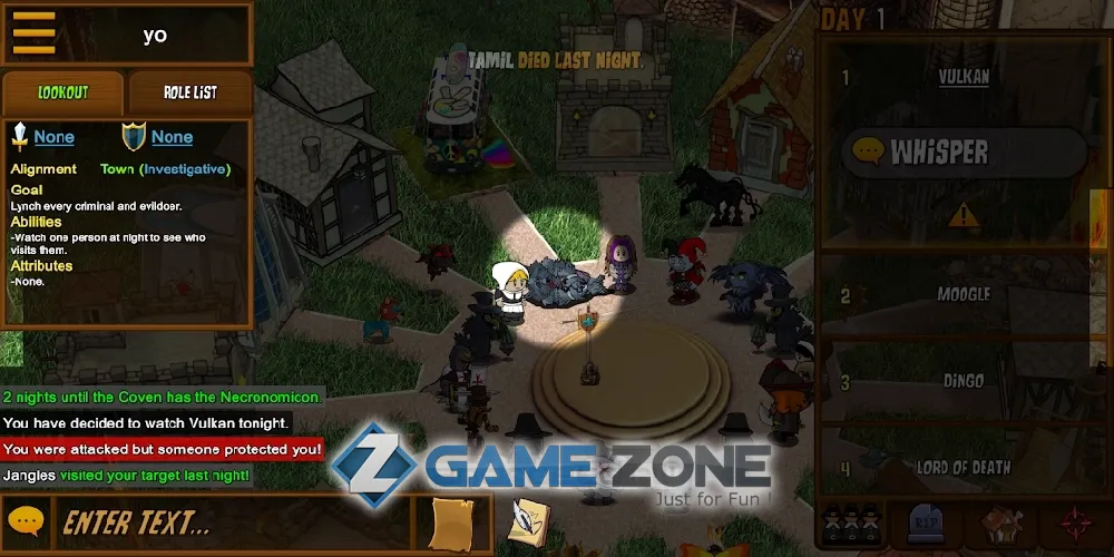 صورة من لعبة Town of Salem - The Coven