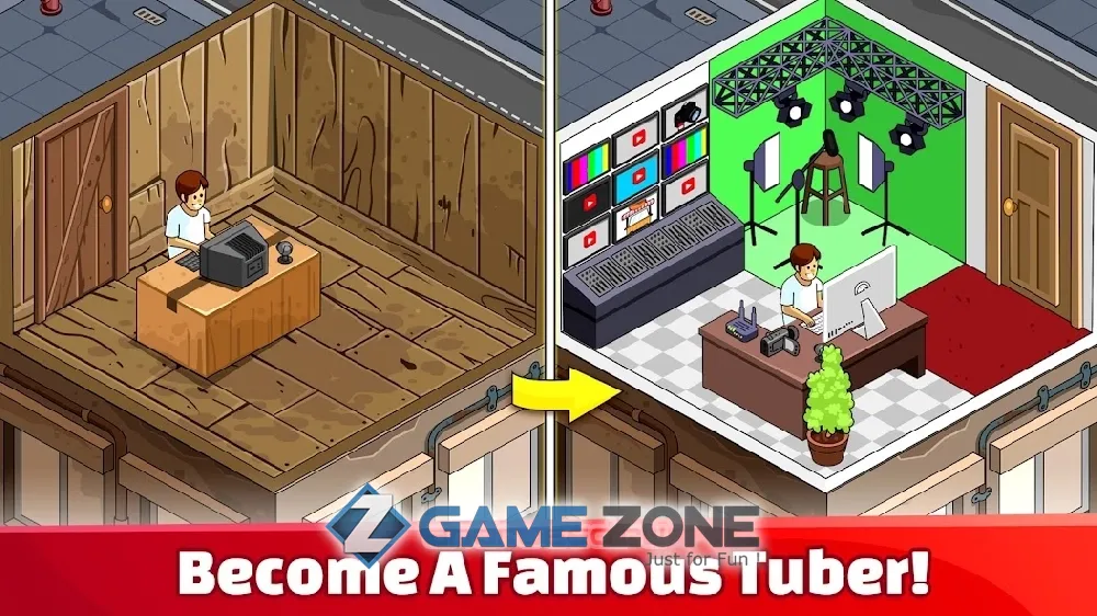 صورة من لعبة Tube Tycoon - Tubers Simulator Idle Clicker Game