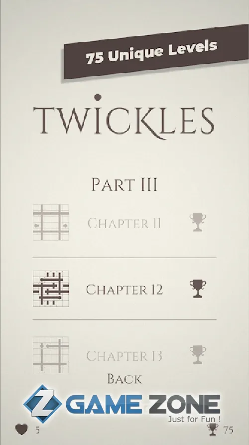 صورة من لعبة Twickles