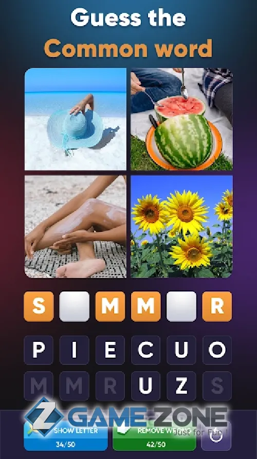 صورة من لعبة 4 Pics 1 Word guessing games [Adfree]