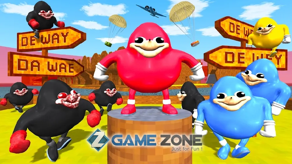 صورة من لعبة Ugandan Knuckles and Chungus Battle Royale Online