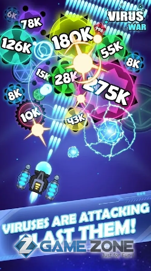 صورة من لعبة Virus War - космическая игра-стрелялка
