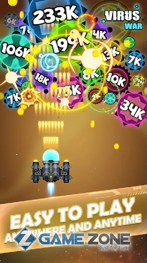 صورة من لعبة Virus War - космическая игра-стрелялка