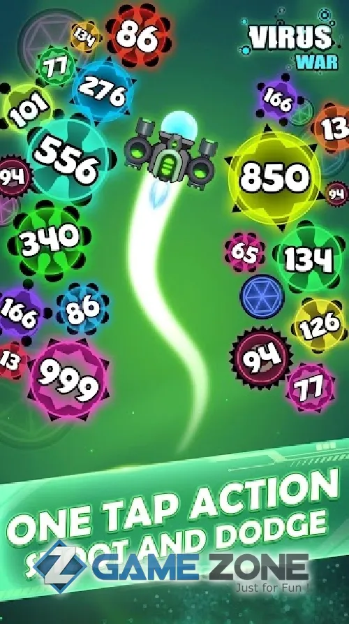 صورة من لعبة Virus War - космическая игра-стрелялка